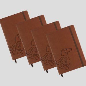 MILIKO A5 PU LEATHER BANDED 4PCS JOURNAL(DOT GRID)